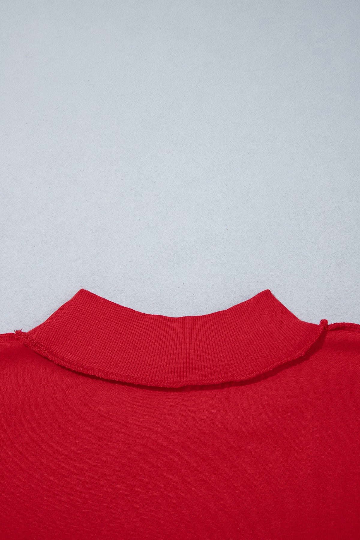 Gray Saved By Grace Embroidered Detail Letter Graphic High Neck Sweatshirt