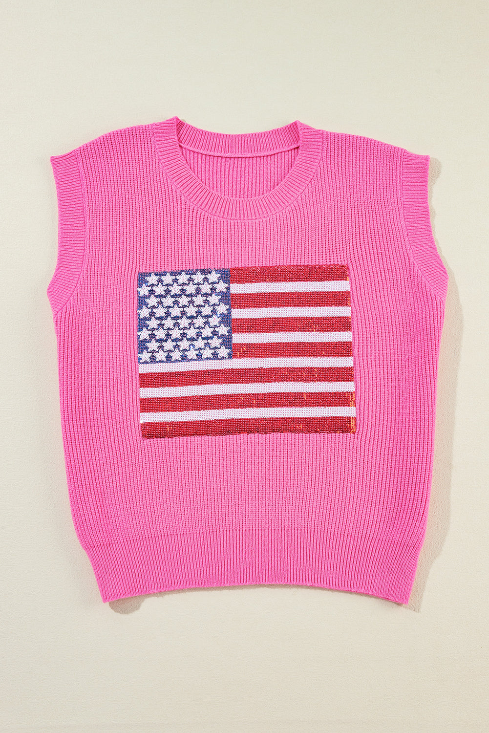 Bonbon Sparkling American Flag Knitted Sweater