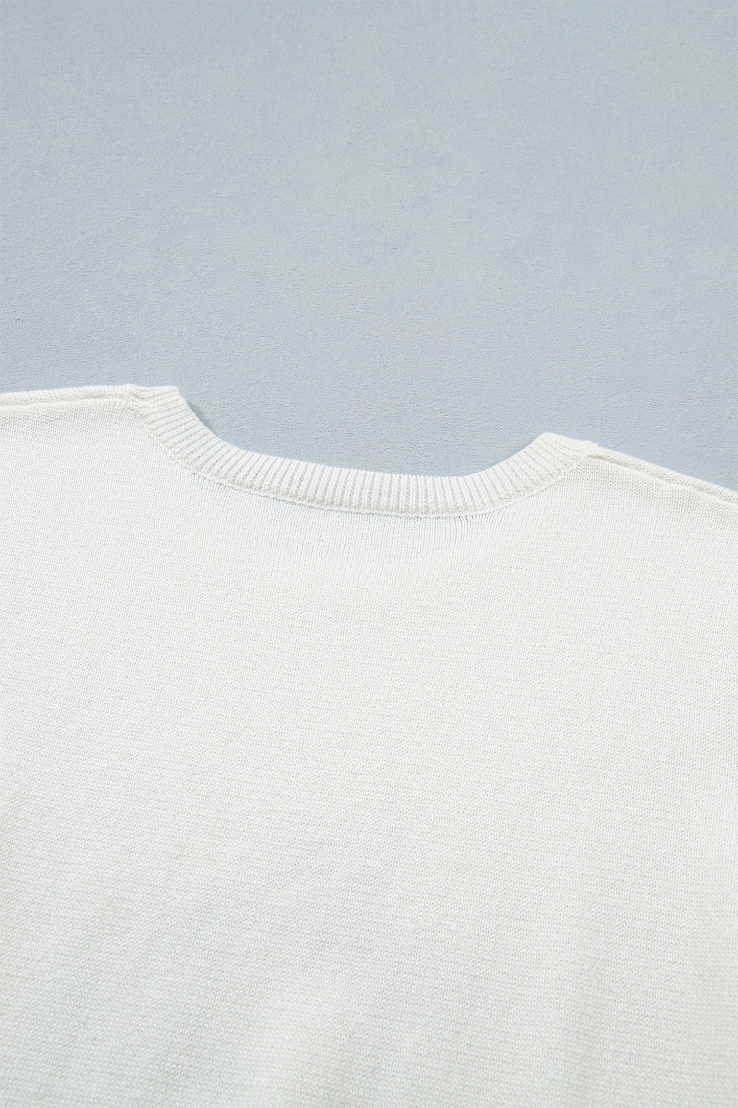 White Wild West Horse Head Printed Short Sleeve Sweater